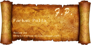 Farkas Polla névjegykártya